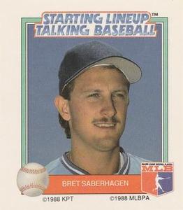 1988 Parker Brothers Starting Lineup Talking Baseball All-Stars #28 Bret Saberhagen Front