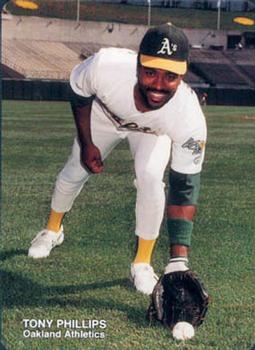 1989 Mother's Cookies Oakland Athletics #11 Tony Phillips Front