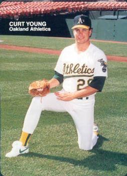 1989 Mother's Cookies Oakland Athletics #14 Curt Young Front