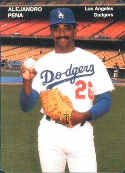 1989 Mother's Cookies Los Angeles Dodgers #18 Alejandro Pena Front