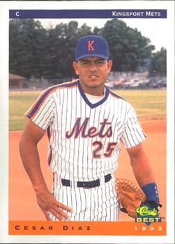 1993 Classic Best Kingsport Mets #8 Cesar Diaz Front