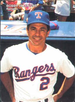 1990 Mother's Cookies Texas Rangers #1 Bobby Valentine Front