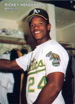 1991 Mother's Cookies Oakland Athletics #4 Rickey Henderson Front