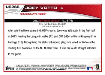2013 Topps Update - Blue #US268 Joey Votto Back