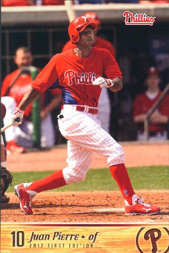 2012 Philadelphia Phillies Photocards 1st Edition #NNO Juan Pierre Front