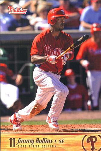 2012 Philadelphia Phillies Photocards 1st Edition #NNO Jimmy Rollins Front