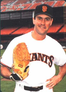 1993 Mother's Cookies San Francisco Giants #2 Will Clark Front