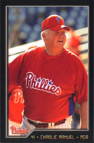 2009 Philadelphia Phillies Photocards #21 Charlie Manuel Front