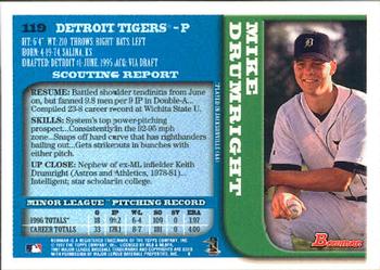 1997 Bowman #119 Mike Drumright Back