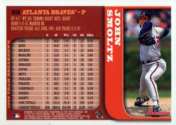 1997 Bowman #53 John Smoltz Back
