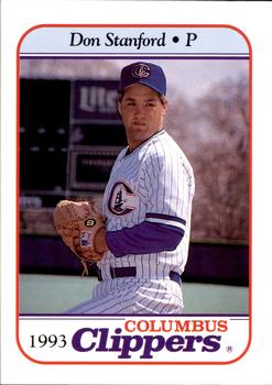 1993 Columbus Clippers #NNO Don Stanford Front