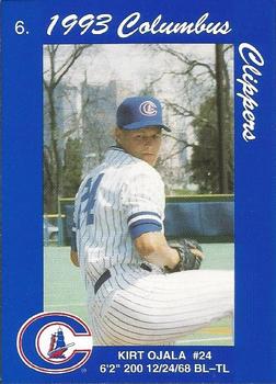 1993 Columbus Clippers Police #6 Kirt Ojala Front