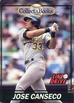 1991 Line Drive Collect-a-Books #13 Jose Canseco Front
