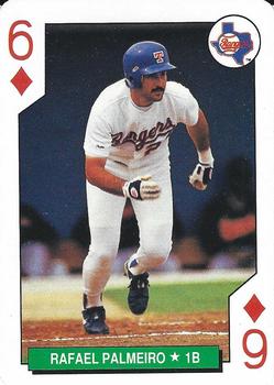 1991 U.S. Playing Card Co. Major League All-Stars Playing Cards - All-Stars Silver #6♦ Rafael Palmeiro Front