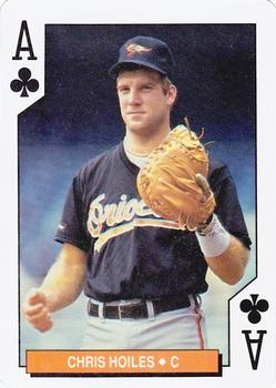 1994 Bicycle Baltimore Orioles Playing Cards #A♣ Chris Hoiles Front