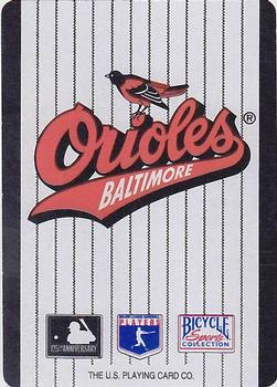 1994 Bicycle Baltimore Orioles Playing Cards #7♦ Rafael Palmeiro Back