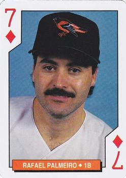 1994 Bicycle Baltimore Orioles Playing Cards #7♦ Rafael Palmeiro Front
