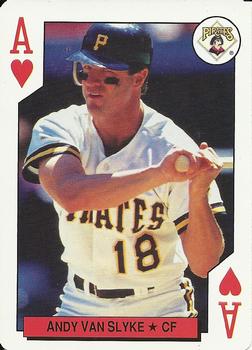 1992 Bicycle All-Stars Playing Cards #A♥ Andy Van Slyke Front