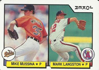 1992 Bicycle All-Stars Playing Cards #JOKER Mike Mussina / Mark Langston Front