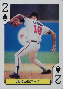 1992 U.S. Playing Card Co. Atlanta Braves Playing Cards #2♠ Jim Clancy Front