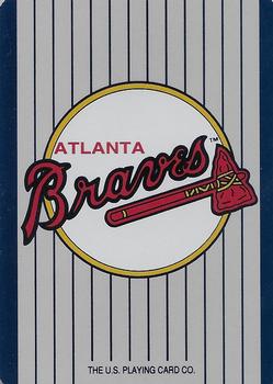 1992 U.S. Playing Card Co. Atlanta Braves Playing Cards #J♠ John Smoltz Back