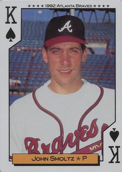 1992 Bicycle Atlanta Braves World Series Playing Cards #K♠ John Smoltz Front