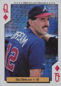 1992 Bicycle Atlanta Braves World Series Playing Cards #Q♦ Sid Bream Front