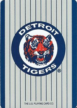 1992 U.S. Playing Card Co. Detroit Tigers Playing Cards #J♥ Lloyd Moseby Back