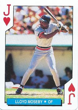 1992 U.S. Playing Card Co. Detroit Tigers Playing Cards #J♥ Lloyd Moseby Front