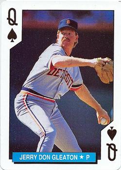 1992 U.S. Playing Card Co. Detroit Tigers Playing Cards #Q♠ Jerry Don Gleaton Front