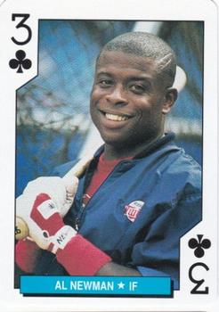 1992 U.S. Playing Card Co. Minnesota Twins Playing Cards #3♣ Al Newman Front