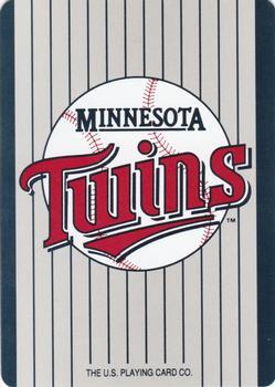 1992 U.S. Playing Card Co. Minnesota Twins Playing Cards #5♣ Mike Pagliarulo Back