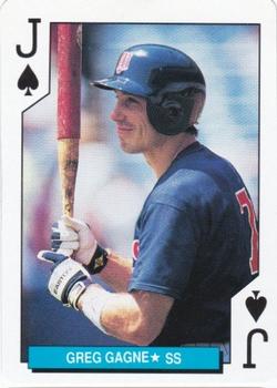 1992 U.S. Playing Card Co. Minnesota Twins Playing Cards #J♠ Greg Gagne Front