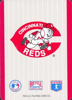 1993 Bicycle Cincinnati Reds Playing Cards #7♣ Tom Browning Back