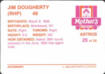 1995 Mother's Cookies Houston Astros #25 Jim Dougherty Back