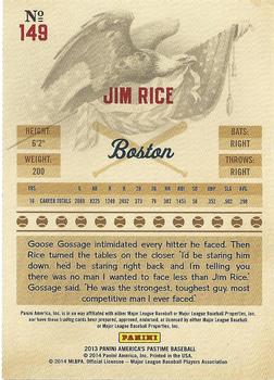 2013 Panini America's Pastime #149 Jim Rice Back