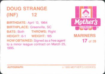 1995 Mother's Cookies Seattle Mariners #17 Doug Strange Back