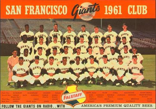 1961 Falstaff Beer San Francisco Giants Team Photo #NNO San Francisco Giants Front