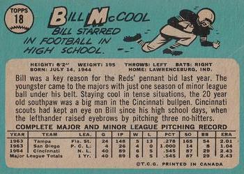 1965 O-Pee-Chee #18 Bill McCool Back
