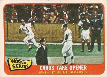 1965 O-Pee-Chee #132 World Series Game #1 - Cards Take Opener Front