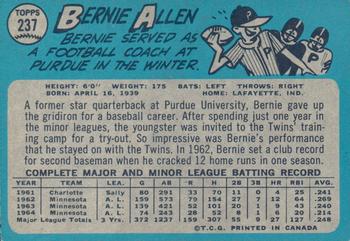 1965 O-Pee-Chee #237 Bernie Allen Back