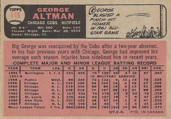 1966 O-Pee-Chee #146 George Altman Back