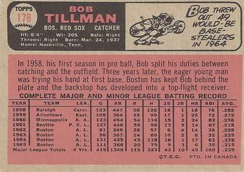 1966 O-Pee-Chee #178 Bob Tillman Back
