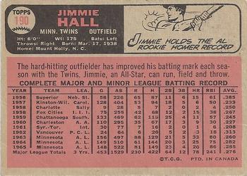 1966 O-Pee-Chee #190 Jimmie Hall Back