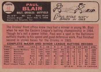 1966 O-Pee-Chee #48 Paul Blair Back