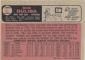 1966 O-Pee-Chee #53 Bob Duliba Back