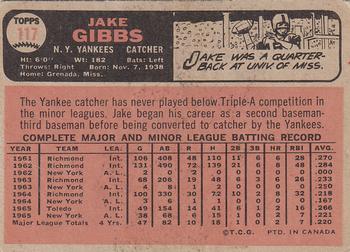 1966 O-Pee-Chee #117 Jake Gibbs Back