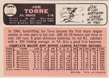 1966 O-Pee-Chee #130 Joe Torre Back