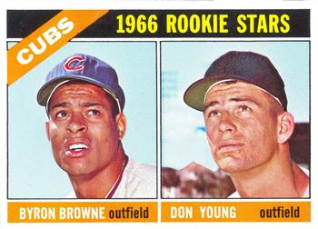 1966 O-Pee-Chee #139 Cubs 1966 Rookie Stars (Byron Browne / Don Young) Front