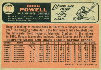 1966 O-Pee-Chee #167 Boog Powell Back